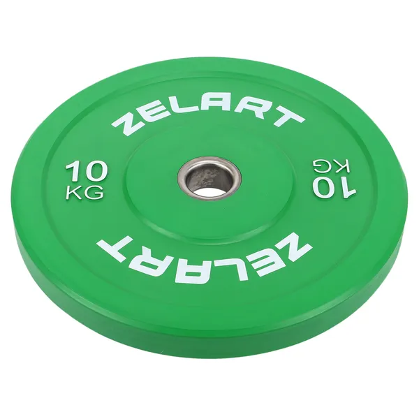 Бамперные диски резиновые Zelart TA-7797-10 Зеленый