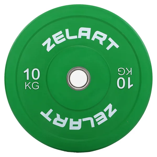 Бамперные диски резиновые Zelart TA-7797-10 Зеленый — фото 2