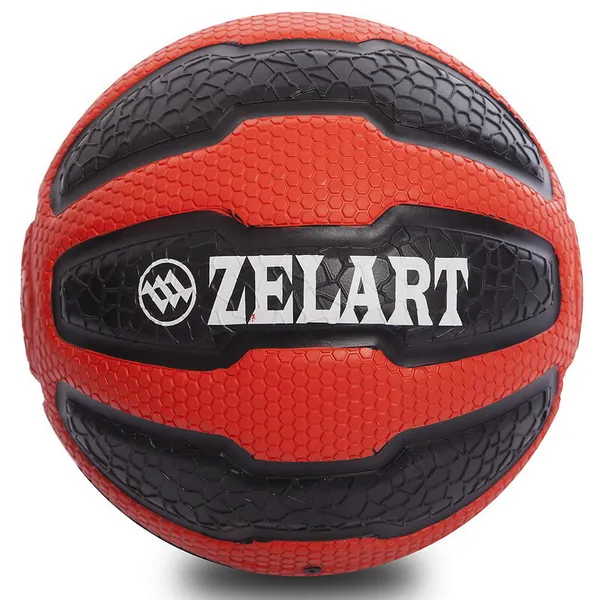 Медбол мяч медицинский Medicine Ball Zelart FI-0898-5 Черный-красный