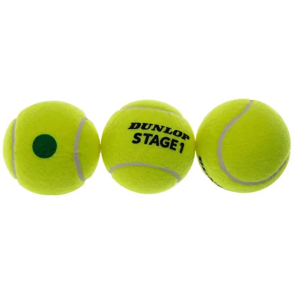 Набір м'ячів для великого тенісу DUNLOP STAGE 1 GREEN 3 шт. Салатовий (DL601338) — фото 3