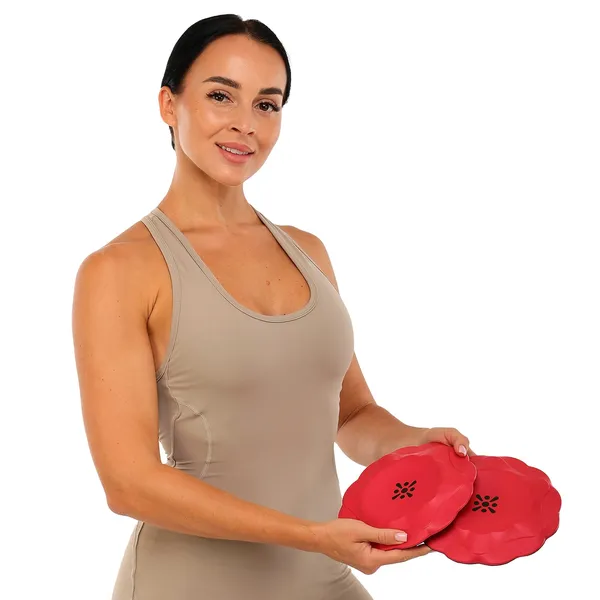 Підставка під коліно та лікоть для йоги BLOOM YOGA PADS 2 шт. Червоний LB7032 — фото 4