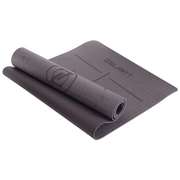 Коврик для йоги и фитнеса TPE Zelart FI-2579