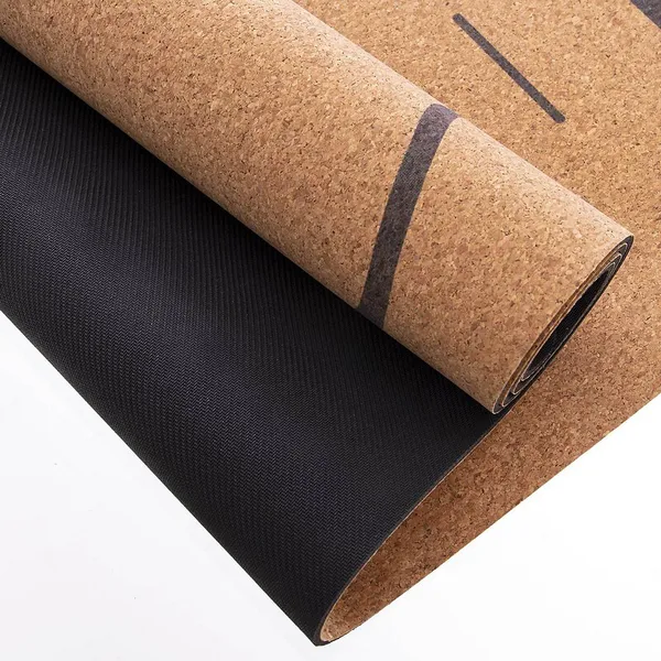 Коврик для йоги пробковый каучуковый Yoga mat Record Коричневый FI-7156-10 — фото 2
