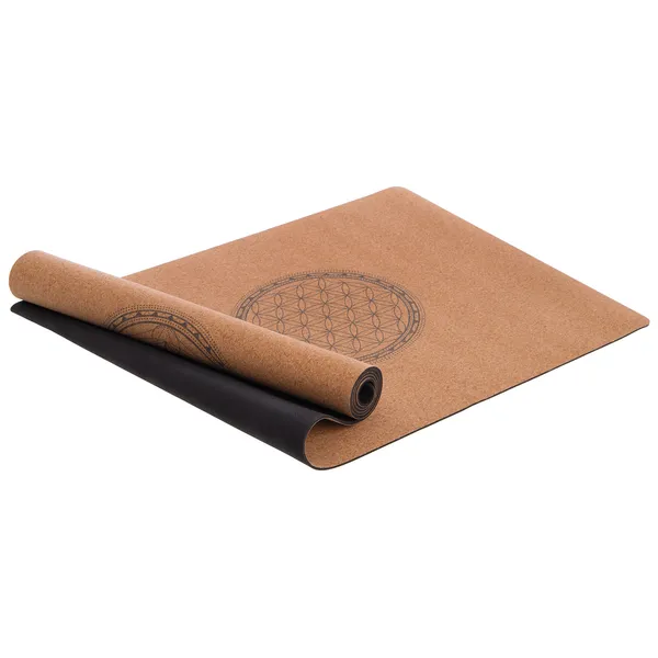 Килимок для йоги корковий каучуковий Yoga mat Record Коричневий FI-7156-8