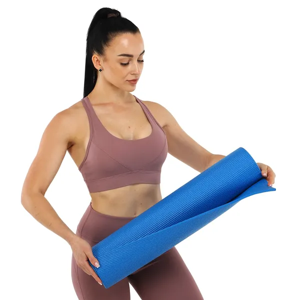 Килимок для фітнесу та спорту PVC SP-Sport Синій FI-8724 — фото 3