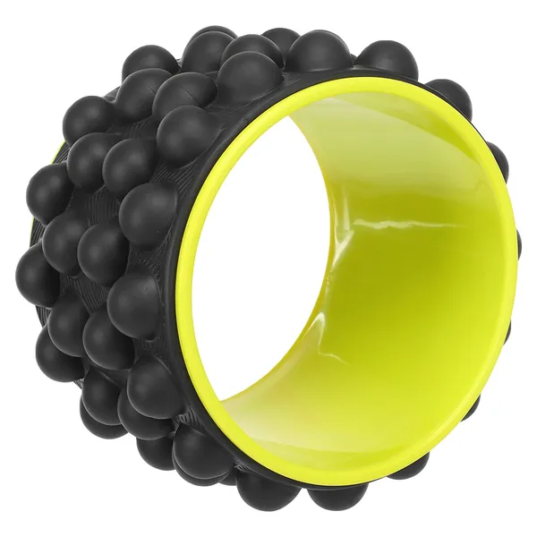 Колесо для йоги масажне Wheel Yoga SP-Sport Чорний-салатовий FI-6205
