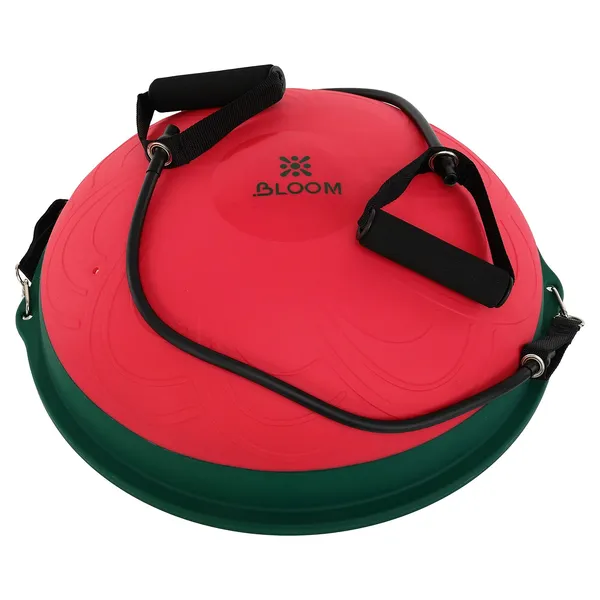 Балансировочная платформа полусфера BOSU с эспандерами BOSU BLOOM BALANCE TRAINER Красный LB7052 — фото 2