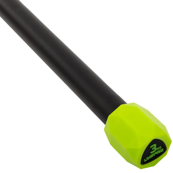 Бодібар Body Bar LiveUp Чорний-зелений LP8145-3