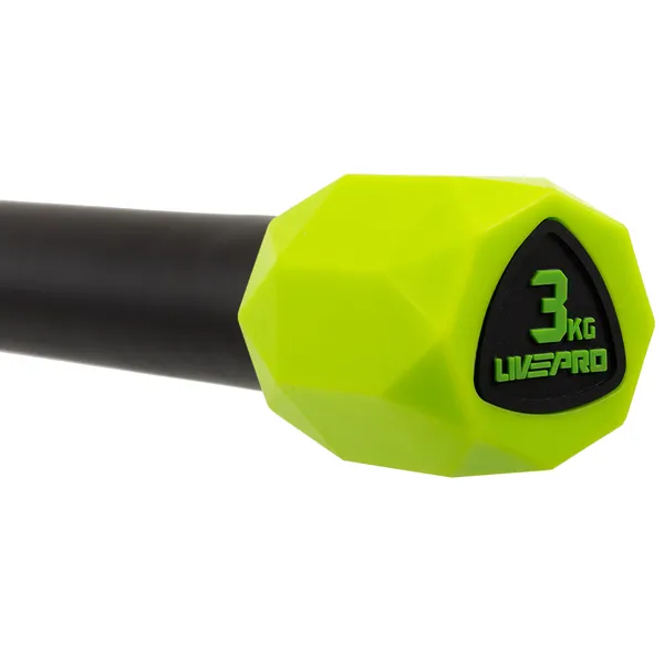 Бодібар Body Bar LiveUp Чорний-зелений LP8145-3 — фото 3