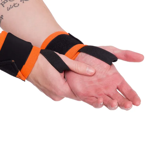 Бинти кистьові для жиму STRENGTH WRIST WRAPS Zelart TA-7807 Чорний-помаранчевий — фото 2