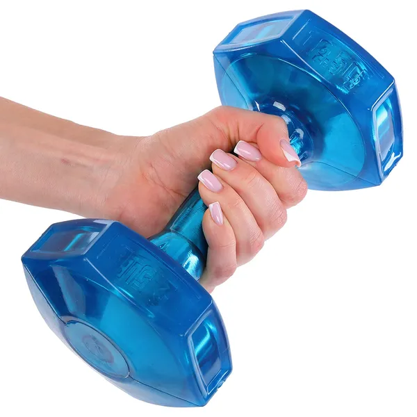 Гантель для фітнесу з покриттям TPU Zelart Jelly Urethane Coated Dumbbells Синій TA-2946-12_5LB — фото 3