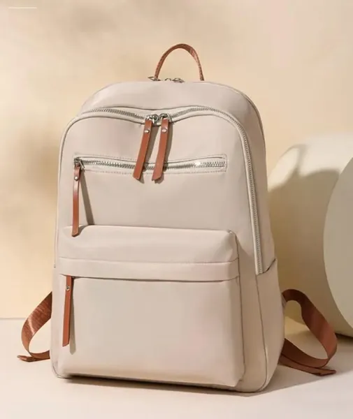 Рюкзак жіночий з нейлону практичний для міста і подорожей MK503-3 Beige