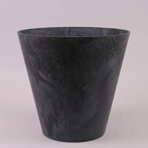 Горщик пластиковий Tubus Beton Effect Flora Антрацитовий 25см.(90917)