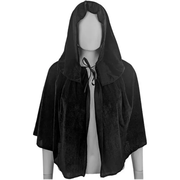 Плащ оксамит короткий 15-722BLK-S One Size Чорний