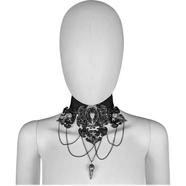 Чокер Королева Воронів Seta Decor 24-542BLK-SL
