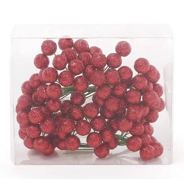 Набір червоних ягідок Flora 12 мм. 96 шт. 13042