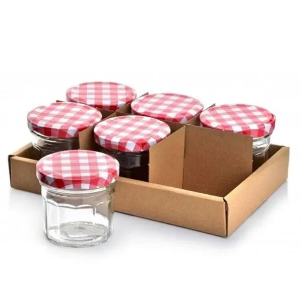 Комплект скляних банок Flora BASIC KITCHEN 80 мл. 6 шт. 35441