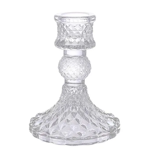 Підсвічник скляний Crystal H-10 см. 33647