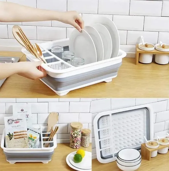 Складана сушарка для посуду Collapsible Drying 00085 — компактне рішення для кухні та організації — фото 5