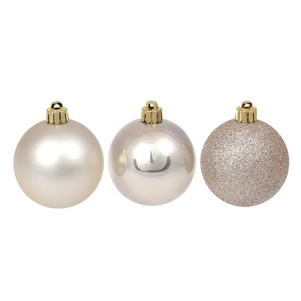 Набір пластикових новорічних куль 6 шт. D-6 см. (12058) — фото 2