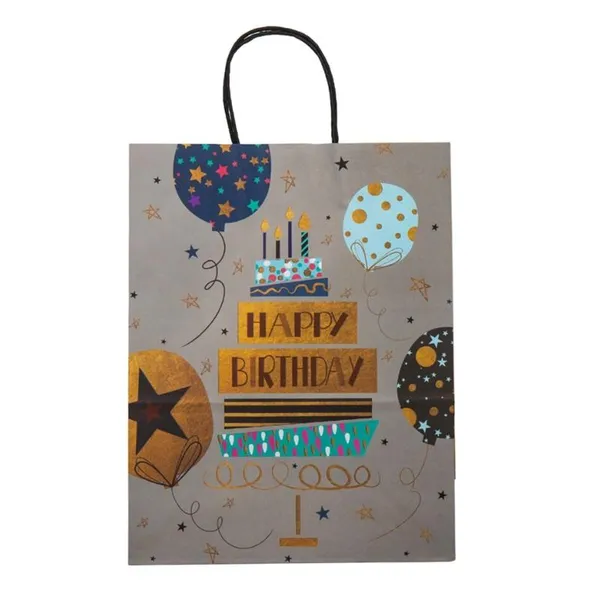 Набір із 3шт подарункових пакетів “Happy Birthday”18,5*25,5 см 9078-003-3 — фото 2