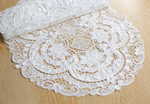 Ранер мереживний 40*120 см Heritage Lace, колір - молочний білий (445-290) — фото 2