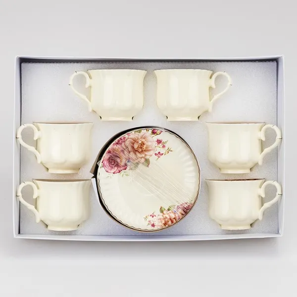 Набір "Букет троянд" на 6 персон, молочний, 300 мл (19296-011)