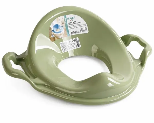 Дитяча накладка на унітаз Bimbo 11107 з ручками, 41×36×15 см Olive