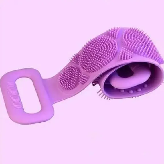 Силіконова щітка, що очищає мочалка - Silicone bath towel масажна для 