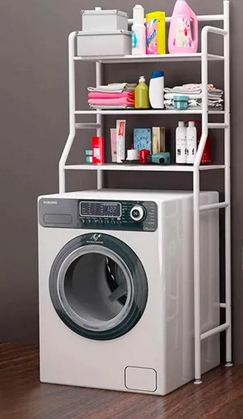 Полиця-стелаж над пральною машиною (60х25х160 см) LAUNDRY RACK/Напольн