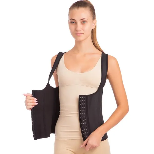 Майка-корсет зі стягуючим ефектом Zelart HEATOUTFIT 1119 XL Чорний — фото 3