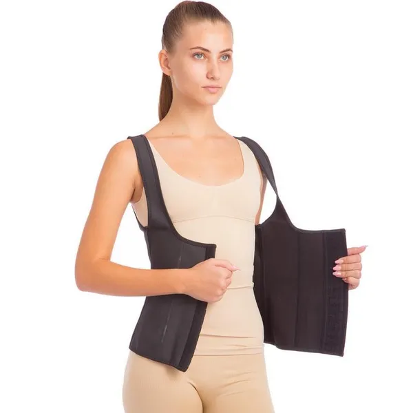 Майка-корсет зі стягуючим ефектом Zelart HEATOUTFIT 1119 XL Чорний — фото 4