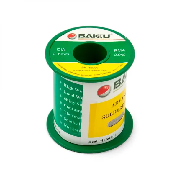 Припій BAKKU дротяний Solder wire BK10006 DIA 0,6 мм 50 г
