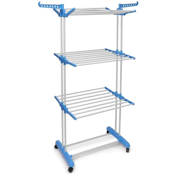 Багатоярусна сушарка для білизни до 50 кг Garment Rack With Wheels (172х73х64 см) — фото 6