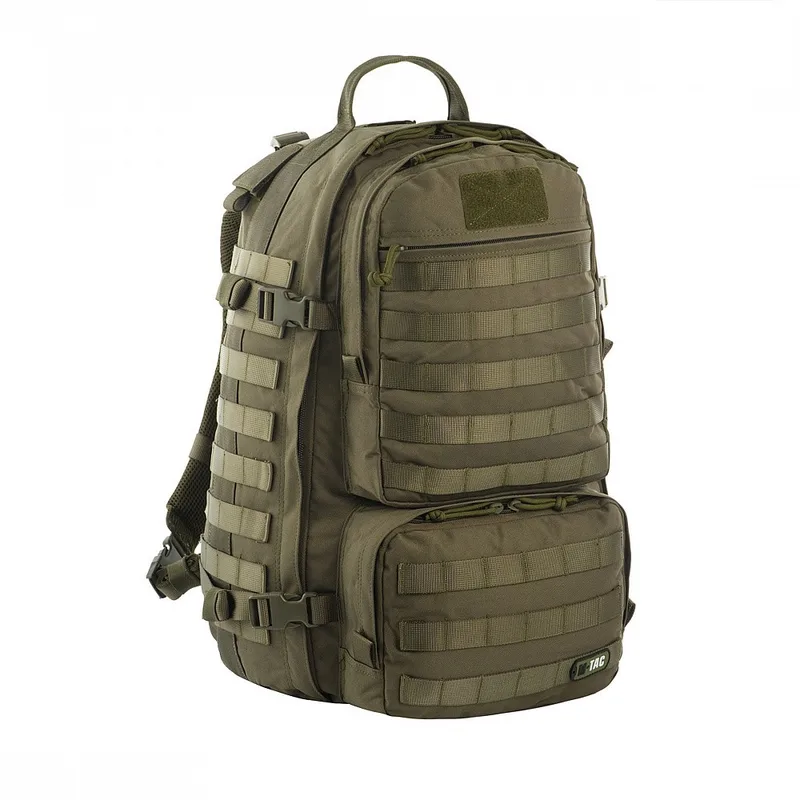 Туристичний рюкзак водонепроникний M-Tac Trooper Pack Dark Olive з безліччю відділень та місцем для гідратора — фото 4