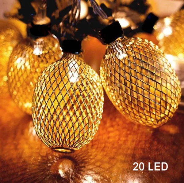 Гірлянда світлодіодна на 2 м., 20 LED діодів (Овал сітка), дріт гнучкий прозорий, свічення Жовте від 220В (на ялинку, штору, вікно, стіну) — фото 2