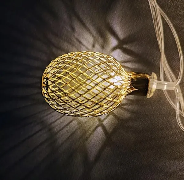 Гірлянда світлодіодна на 2 м., 20 LED діодів (Овал сітка), дріт гнучкий прозорий, свічення Жовте від 220В (на ялинку, штору, вікно, стіну) — фото 5