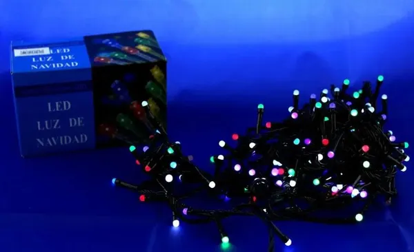 Гірлянда на 15 м., 400 LED діодів, дріт гнучкий чорний, свічення Різнокольорове (8 режимів) від 220В (на ялинку, штору, вікно, стіну) — фото 3