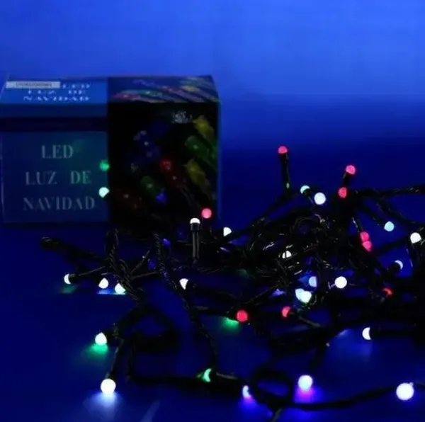Гірлянда на 15 м., 400 LED діодів, дріт гнучкий чорний, свічення Різнокольорове (8 режимів) від 220В (на ялинку, штору, вікно, стіну) — фото 4