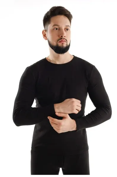 Комплект чоловічої термобілизни (лонгслів та кальсони) нар. 4XL Чорний (52-54) (зимове, спортивне, повсякденне) (221001) — фото 5