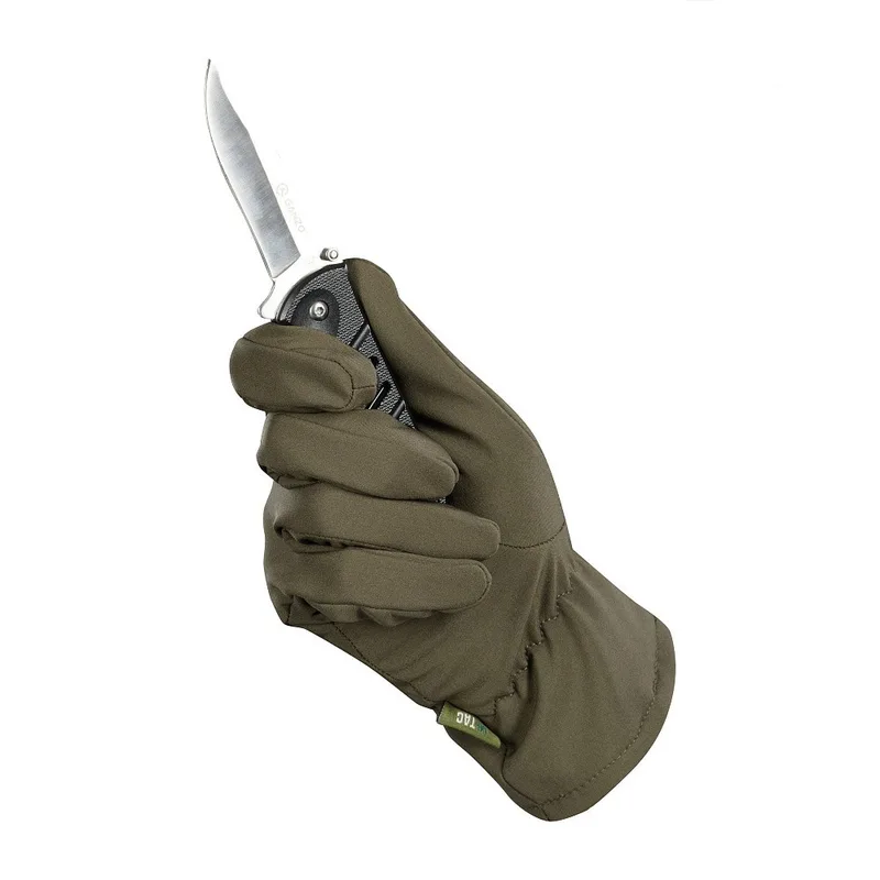 Зимові сенсорні рукавички M-Tac Soft Shell Olive Розмір L (90010001) — фото 2