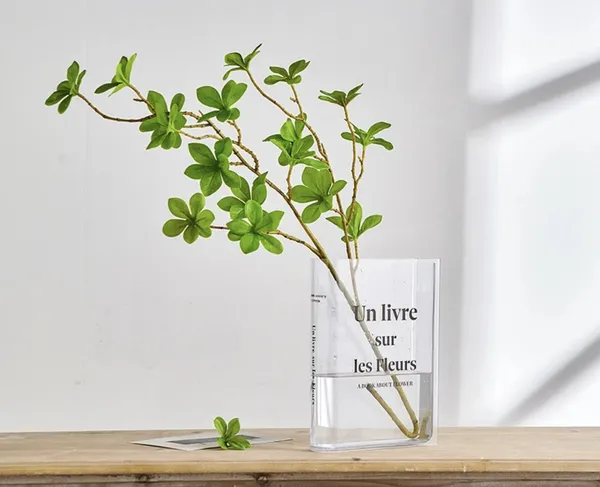 Ваза книга для квітів прозора з акрилу "Un livre sur les Fleurs"
