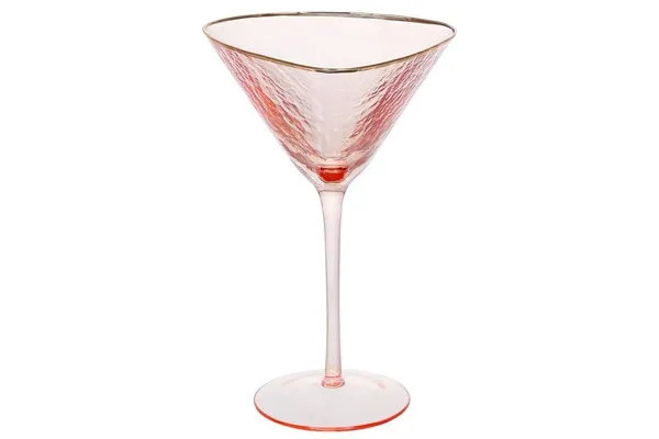 Бокал для мартини с золотым кантом Diva Pink 190 мл (579-249)