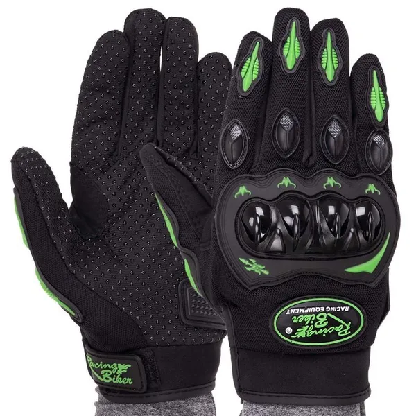 Моторукавички RACING BIKER SC-04 р-р XL Чорно-Зелений