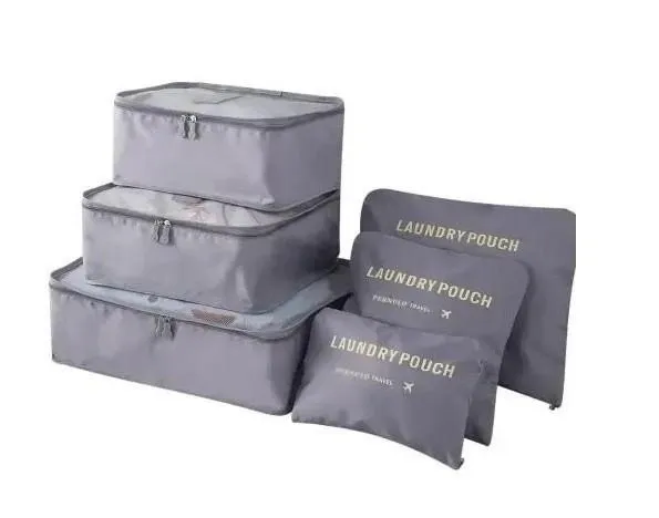 Дорожній набір органайзерів для речей Laundry Pouch 6 сумочок на засті