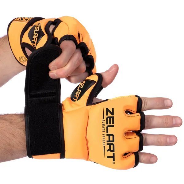 Рукавиці для змішаних єдиноборств MMA Zelart BO-5699 XS Помаранчевий