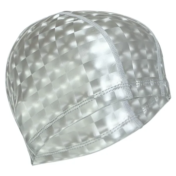 Шапочка для плавання текстильна з покриттям PU для дорослих SP-Sport PU-3BB срібний — фото 2
