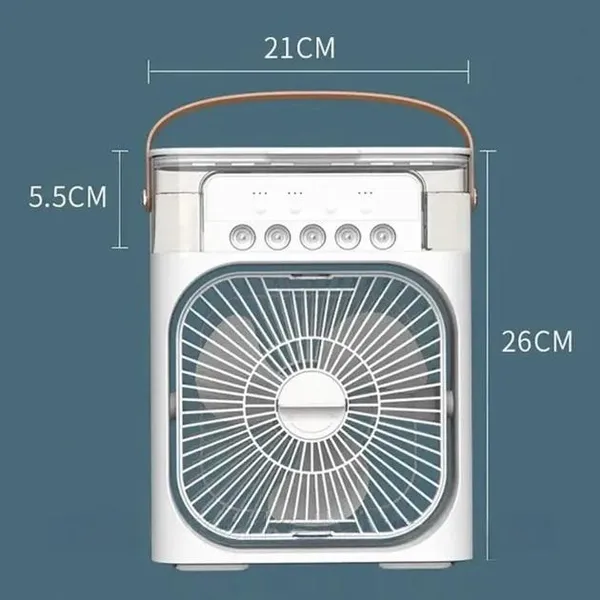 Вентилятор-кондиционер с распылителем водяного тумана и LED подсветкой USB Белый — фото 6