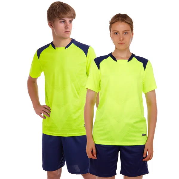 Форма футбольна комплект футболка та шорти Lingo LD-M8627 2XL лимонний-синій