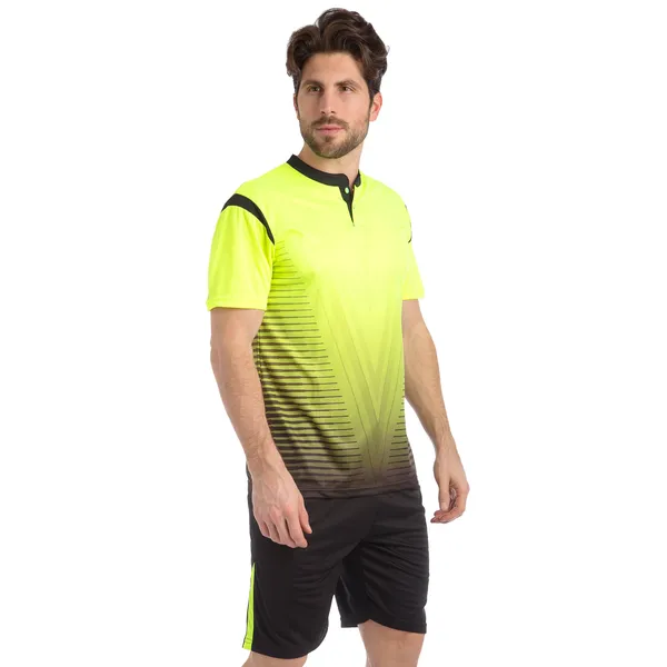 Форма футбольна комплект футболка та шорти SP-Sport Brill CO-16004 3XL жовтий-чо
